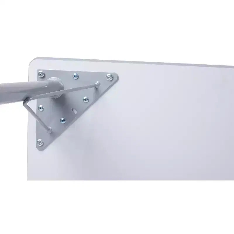 Set Tavolo e Sedie per Attività 24x48 Tavolo con Bordo Grigio Spruzzato e Gambe Regolabili e 4 Sedie da Aula ZUUL Blu da 12