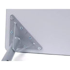 Set Tavolo e Sedie per Attività 24x48 Tavolo con Bordo Grigio Spruzzato e Gambe Regolabili e 4 Sedie da Aula ZUUL Blu da 12