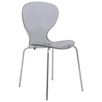 Set da Pranzo 5 Pezzi Bianco - Tavolo Rotondo e 4 Sedie da Pranzo Ergonomiche in Plastica