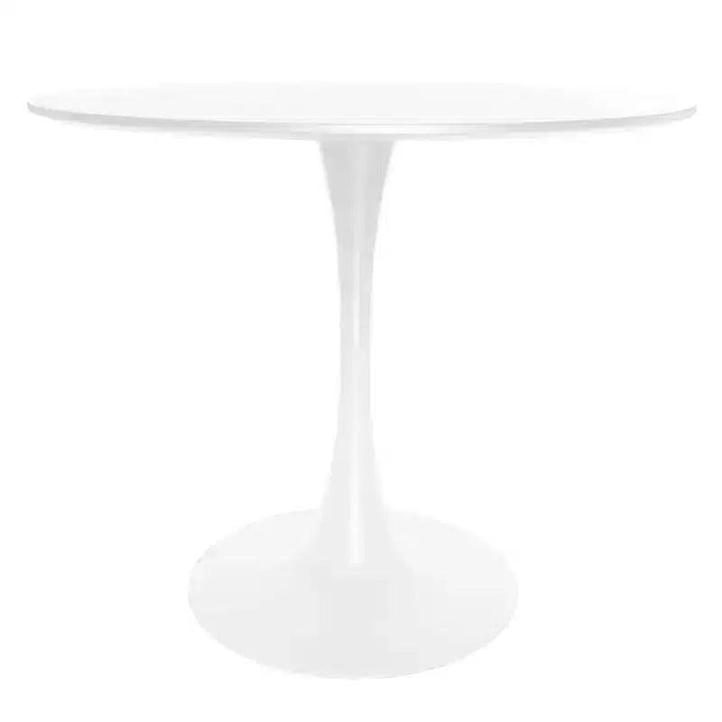 Set da Pranzo 5 Pezzi Bianco - Tavolo Rotondo e 4 Sedie da Pranzo Ergonomiche in Plastica