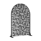 Schermo nero in acciaio galvanizzato ad arco 183x120x40 cm