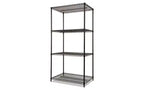 Kit Scaffalatura a quattro ripiani in filo metallico certificata NSF, 36l x 24p x 72h, nera