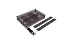 Kit Scaffalatura a quattro ripiani in filo metallico certificata NSF, 36l x 24p x 72h, nera