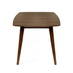 Set da pranzo imbottito in legno di gomma stile Mid-Century Modern, 7 pezzi