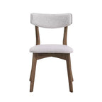 Set da pranzo imbottito in legno di gomma stile Mid-Century Modern, 7 pezzi