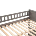 Letto a castello Full su Full con letto estraibile, struttura letto a castello in legno di dimensioni Full per bambini e ragazzi