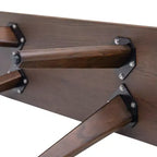 Panca in rovere massello rosso da 35,5 pollici