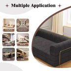 Divano Letto Trasformabile, Divano Letto in Tessuto Corduroy con Spugna ad Alta Densità, Divano Letto Modulare per Soggiorno Salotto Studio