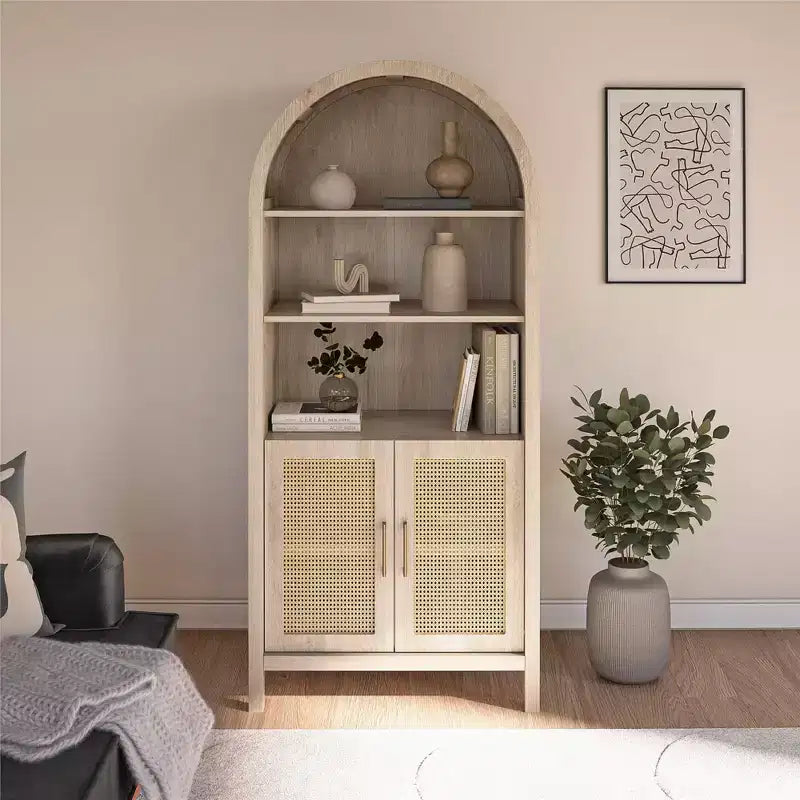 Mobile contenitore moderno da 70 con 2 ante e arco decorativo