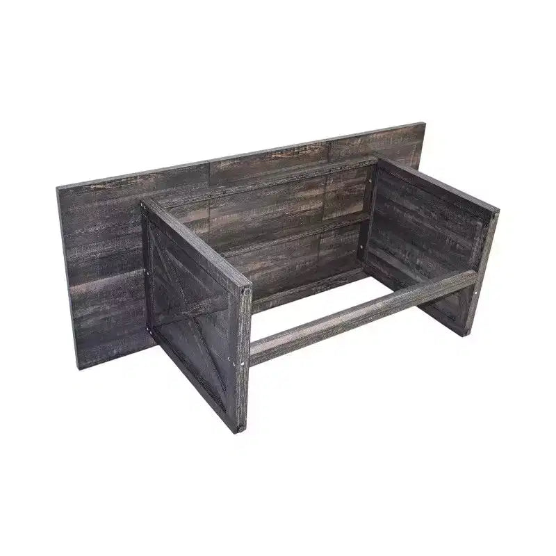 Tavolo da Pranzo Rettangolare con Base a X, Stile Industriale Rustico per Sala da Pranzo, Legno Nero