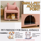 Semplice poltrona con orecchie da coniglio e nascondiglio integrato per cani e gatti, divano singolo Pet-Friendly per camera da letto, soggiorno