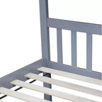 77.3IN Letto a Castello Doppio con 2 Cassetti Contenitore, Telaio Multifunzione Convertibile in 2 Letti Singoli per Camera da Letto, Cameretta, Grigio