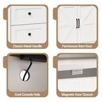 Mobile credenza da 47 pollici - Tavolino da caffè in legno con ante a chiusura ammortizzata e ripiano regolabile, armadietto dispensa da caffè per piccola cucina, monolocale