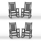 Sedie a Dondolo da Esterno Oversize in HDPE, Sedie a Dondolo da Giardino Resistenti per Tutte le Condizioni Atmosferiche, Sedie a Dondolo Durevoli per Portico, Esterno, Cortile Anteriore, Terrazza, Giardino