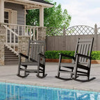 Sedie a Dondolo da Esterno Oversize in HDPE, Sedie a Dondolo da Giardino Resistenti per Tutte le Condizioni Atmosferiche, Sedie a Dondolo Durevoli per Portico, Esterno, Cortile Anteriore, Terrazza, Giardino