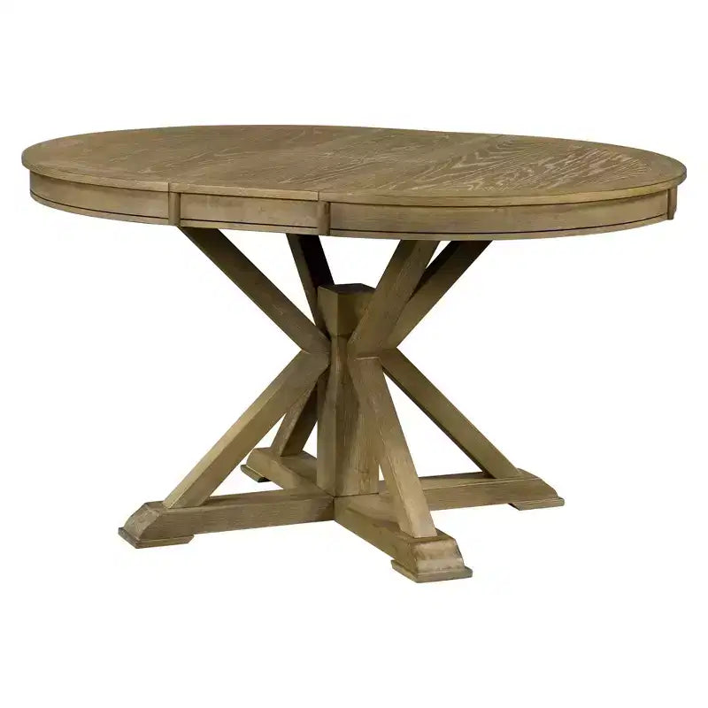 Tavolo da pranzo estensibile retrò da 54 pollici, tavolo pieghevole con prolunga da 12 pollici, tavolo rotondo per sala da pranzo, soggiorno, cucina
