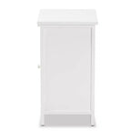 Comodino 2 ante in legno di rattan bianco