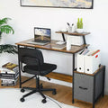 Scrivania da Computer Workstation da Ufficio con Scaffale e Ripiani Mobili