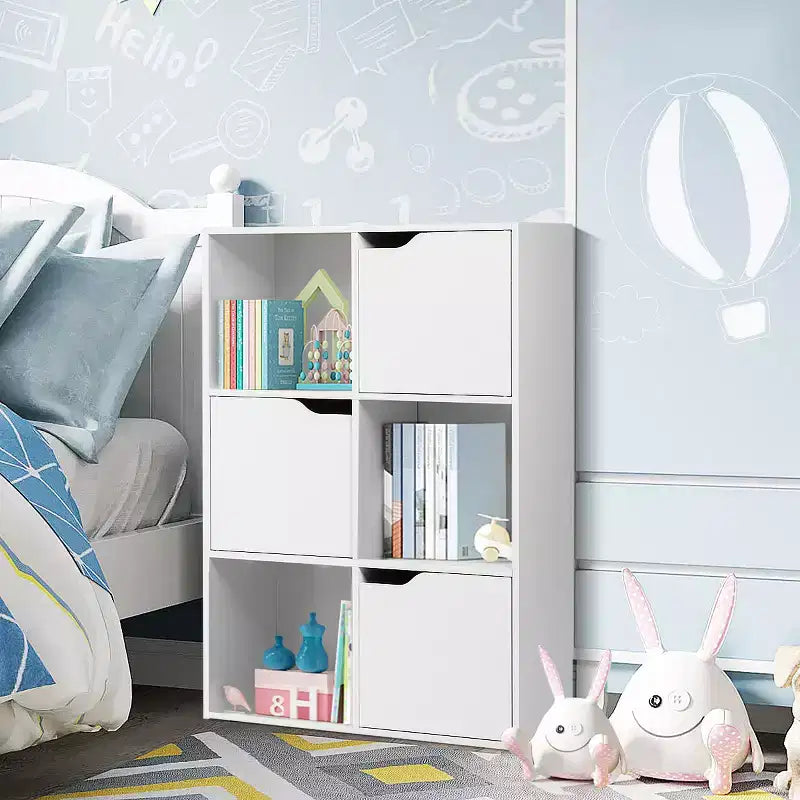 Libreria a 6 cubi Mobile in legno Scaffali portaoggetti Divisorio Organizzazione